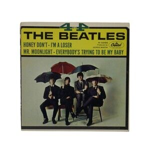 Capitol 1965 4 By 4 The Beatles 4 By 45RPM EP 7" Vinyl Record w/ Sleeve  R-5365